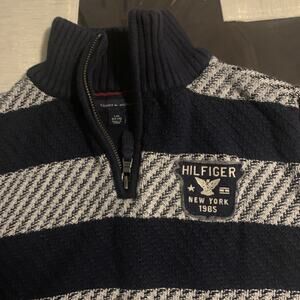tommy hilfiger Large Sweater Girls Knit sweater Blue White Stripe 12-14